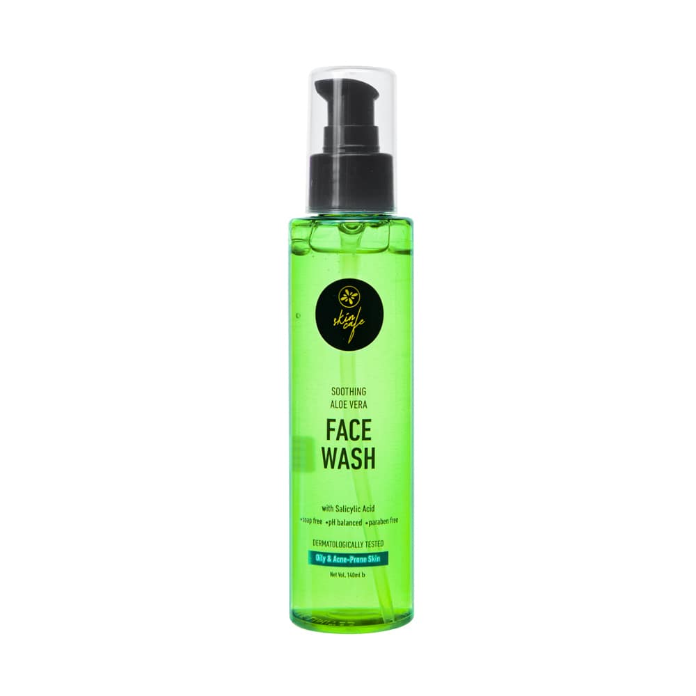 Updated-Skin-Cafe-Aloe-Vera-Face-Wash-1 Skin Cafe Soothing Aloe Vera Facewash with Salicylic Acid - Image 1